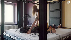 Rubber Slave In Facesitting On The Restricted