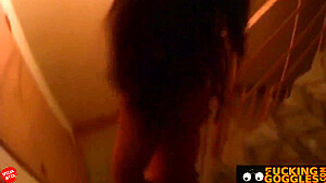 Russian Babe Has Sex In A Hallway