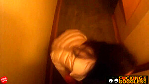 Russian Babe Has Sex In A Hallway