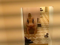 Security camera caught them fucking