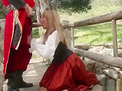 Sex parody blonde babe bridge blowjob fuck doggy style