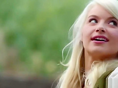 Sex parody blonde babe bridge blowjob fuck doggy style