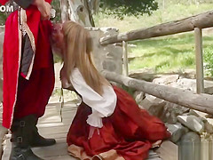Sex parody blonde babe bridge blowjob fuck doggy style