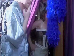 Sexy Brunette Chick From France Gets Fucked In The Back Of The Store
