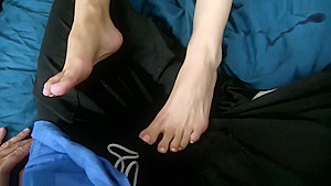 Sexy Step mom seduced Step son with feet