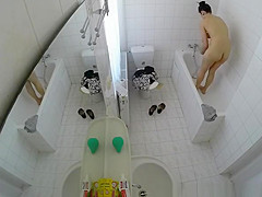 Sexy chick spied in bathroom taking shower