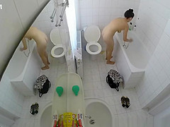Sexy chick spied in bathroom taking shower