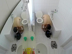 Sexy chick spied in bathroom taking shower
