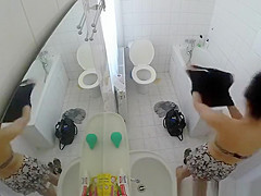 Sexy chick spied in bathroom taking shower