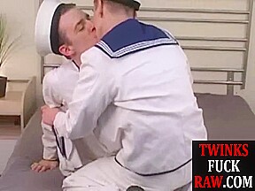 Skinny sailors ***before bareback sex for facial