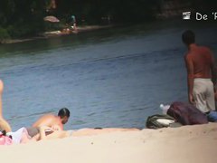 Skinny teens 18+ and busty mature babes at nudist beach