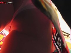 Spy upskirt in public transport