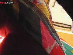 Spy upskirt in public transport