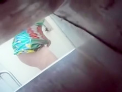 Spying on a curvy masturbating co-worker
