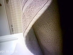 Step sister Caught Getting In Shower After Workout