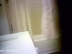 Step sister Caught Getting In Shower After Workout