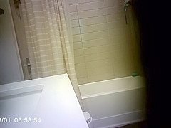 Step sister Caught Getting In Shower After Workout