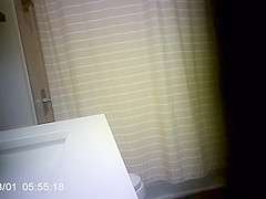 Step sister Caught Getting In Shower After Workout