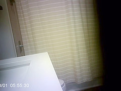 Step sister Caught Getting In Shower After Workout
