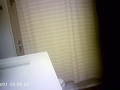 Step sister Caught Getting In Shower After Workout