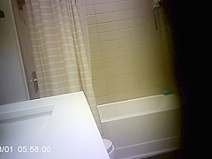 Step sister Caught Getting In Shower After Workout