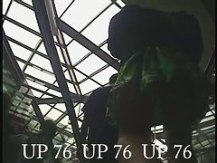 Street candid upskirt video with hottie with nice legs