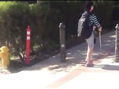 Street candid video with bootylicious hottie