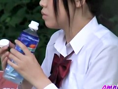Sweet Asian babe loses her clothes in sharking incident