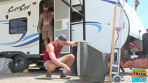 TRAILERTRASHBOYS Wesley Woods Banged Outdoors By Jack Dixon