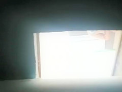 Tattooed girl peeped in the shower