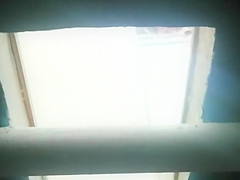 Tattooed girl peeped in the shower