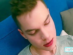 Thin Boy Ethan Knocks Off His Tight Arsehole With A Toy!