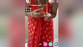 Today Exclusive- Sexy Desi Bhabi Vignee Tamil Private Tango Show