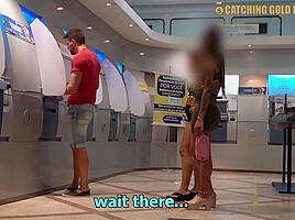 Two Sexy Brazilians Want His Dick After They See His Bank B