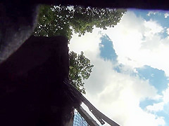 Upskirt Black Lace Thong Step mom