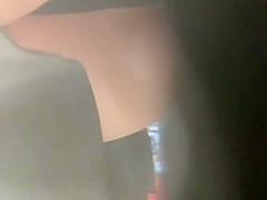 Upskirt upshorts hairy stained dress