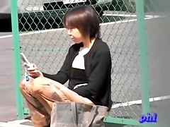 Various oriental babes caught on in great downblouse video