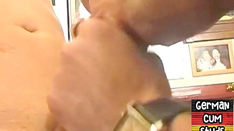 Vintage German gay amateur studs fuck each other in 3some