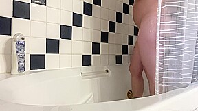 Watch Ftm Take A Soapy Fun Shower Fingers Bum And Dries Off