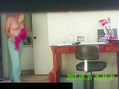 Wife caught on can after shower