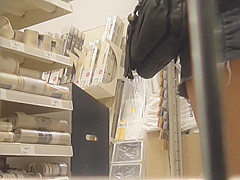 Wife upskirted in diy shop