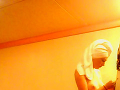 Young small blond after shower