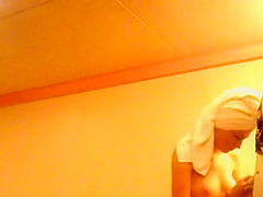 Young small blond after shower