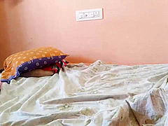 desi wife enjoying sex with cousin with moaning and sprayed cum on her body