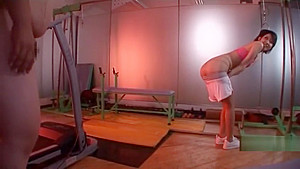 fat man and cute girl sex At the gym DV-1299