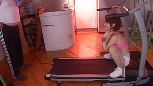 fat man and cute girl sex At the gym DV-1299
